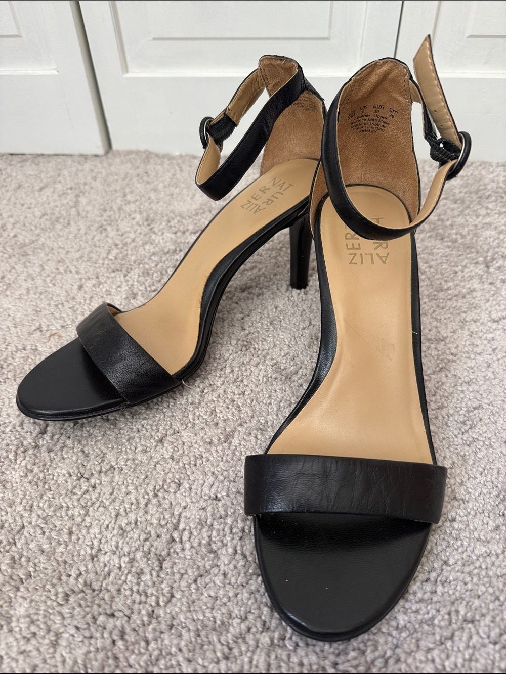 Naturalizer Black Strap Heels